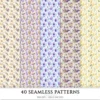 Honey and Herbs Seamless Patterns, Lavender Herb JPEG, Honey Pot, Bee Pattern, Herbal, Lavender Repeating Pattern, Digital Scrapbook Paper