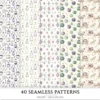 Gentle Apothecary Seamless Patterns, Herbal JPEG, Lavender Pattern, Chamomile, Rosemary, Botanical Repeating Pattern,Digital Scrapbook Paper