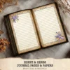 Honey and Herbs Junk Journal Pages & Papers – Lavender Herb, Honey Pot Printable, Honeycomb, Rustic Recipe Scrapbook, Digital Download