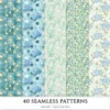 Hydrangea Haven Seamless Patterns, Romantic Floral JPEG, Botanical Pattern, Springtime, Hydrangea Repeating Pattern, Digital Scrapbook Paper