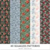 Gothic Veil Spring Seamless Patterns, Haunted Floral JPEG, Gothic Pattern, Lace, Dark Floral Repeating Pattern, Digital Scrapbook Paper