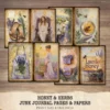Honey and Herbs Junk Journal Pages & Papers – Lavender Herb, Honey Pot Printable, Honeycomb, Rustic Recipe Scrapbook, Digital Download