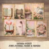 Ostara Spirit Junk Journal Pages & Papers – Pagan Spring Equinox, Goddess Ritual Printable, Eggs, Rabbits, Scrapbook, Digital Download
