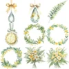 Spring Wanderlust Floral Arrangements, Spring Floral PNG, Wildflowers Bouquet, Meadow Art, Yellow Floral, Decor, Ornaments, Digital Download