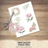 Swan Ballet Floral Arrangements, Peony Floral PNG, Pink Peony Bouquet, Pink Floral Art, Ballet Decor, Antique Ornaments, Digital Download