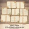 Ostara Spirit Junk Journal Pages & Papers – Pagan Spring Equinox, Goddess Ritual Printable, Eggs, Rabbits, Scrapbook, Digital Download
