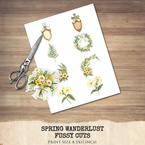 Spring Wanderlust Floral Arrangements, Spring Floral PNG, Wildflowers Bouquet, Meadow Art, Yellow Floral, Decor, Ornaments, Digital Download
