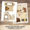 Rusted Plow and Wild Grains Ephemera & Folio Kit – Rustic Farm Harvest, Neutral Farmhouse Printables, Vintage Tags, Kits, Digital Download