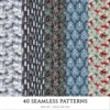 Gothic Veil Spring Seamless Patterns, Haunted Floral JPEG, Gothic Pattern, Lace, Dark Floral Repeating Pattern, Digital Scrapbook Paper
