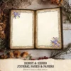 Honey and Herbs Junk Journal Pages & Papers – Lavender Herb, Honey Pot Printable, Honeycomb, Rustic Recipe Scrapbook, Digital Download