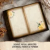 Honey Petal Archive Junk Journal Pages & Papers – Vintage Botanical, Warm Farmhouse Printable, Antique Herb Scrapbook, Digital Download