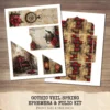 Gothic Veil Spring Ephemera & Folio Kit – Haunted Floral, Dark Spring Printables, Victorian , Ethereal, Lace Tags, Kits, Digital Download
