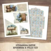 Hydrangea Haven Ephemera & Folio Kit – Spring Cottage Garden, Romantic Floral Printables, Vintage, Blue Floral Tags, Kits, Digital Download