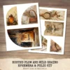 Rusted Plow and Wild Grains Ephemera & Folio Kit – Rustic Farm Harvest, Neutral Farmhouse Printables, Vintage Tags, Kits, Digital Download