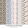Gothic Veil Spring Seamless Patterns, Haunted Floral JPEG, Gothic Pattern, Lace, Dark Floral Repeating Pattern, Digital Scrapbook Paper