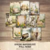 Spring Wanderlust Junk Journal Pages & Papers – Countryside Travel, Springtime Printable, Wildflowers Scrapbook, Farmhouse, Digital Download