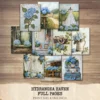 Hydrangea Haven Junk Journal Pages & Papers – Spring Cottage Garden, Romantic Floral Printable, Scrapbook, Cottagecore, Digital Download