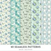 Hydrangea Haven Seamless Patterns, Romantic Floral JPEG, Botanical Pattern, Springtime, Hydrangea Repeating Pattern, Digital Scrapbook Paper