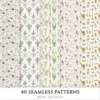 Gentle Apothecary Seamless Patterns, Herbal JPEG, Lavender Pattern, Chamomile, Rosemary, Botanical Repeating Pattern,Digital Scrapbook Paper