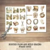 Rusted Plow and Wild Grains Clipart Set – Rustic Farm Illustrations, Masculine Harvest Graphics, Vintage Farmhouse, Harvest,Digital download