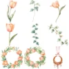 Ostara Spirit Floral Arrangements, Spring Floral PNG, Tulip Bouquet, Tulip Art, Floral Pagan, Decor, Ornaments, Digital Download