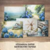 Hydrangea Haven Junk Journal Pages & Papers – Spring Cottage Garden, Romantic Floral Printable, Scrapbook, Cottagecore, Digital Download