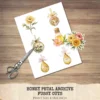 Honey Petal Archive Floral Arrangements, Peony Floral PNG, Yellow Peony Bouquet, Spring Flower Art, Floral Decor, Ornaments,Digital download