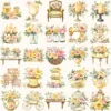 Honey Petal Archive Clipart Set – Vintage Botanical Illustrations, Antique Floral Graphics, Springtime, Spring Peony, Digital download