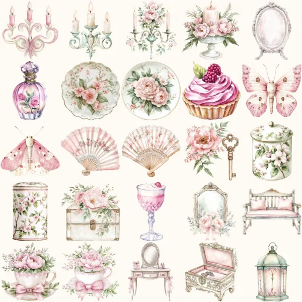 Swan Ballet Clipart Set – Swan Lake Ballerina Illustrations, Pink Ballet Dancer Graphics, Party Designs PNG, Pink Peonies, Digital download