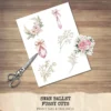 Swan Ballet Floral Arrangements, Peony Floral PNG, Pink Peony Bouquet, Pink Floral Art, Ballet Decor, Antique Ornaments, Digital Download