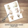 Rusted Plow and Wild Grains Floral Arrangements, Barley Grass PNG, Dried Bouquet, Spring Grain Art, Floral Decor, Ornaments,Digital download