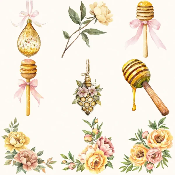Honey Petal Archive Floral Arrangements, Peony Floral PNG, Yellow Peony Bouquet, Spring Flower Art, Floral Decor, Ornaments,Digital download