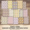 Honey and Herbs Junk Journal Pages & Papers – Lavender Herb, Honey Pot Printable, Honeycomb, Rustic Recipe Scrapbook, Digital Download