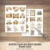 Rusted Plow and Wild Grains Clipart Set – Rustic Farm Illustrations, Masculine Harvest Graphics, Vintage Farmhouse, Harvest,Digital download
