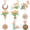 Ostara Spirit Floral Arrangements, Spring Floral PNG, Tulip Bouquet, Tulip Art, Floral Pagan, Decor, Ornaments, Digital Download