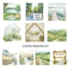Spring Wanderlust Clipart Set – Countryside PNG Illustrations, Pastel Travel, Springtime Graphics, Bicycle, Wildflowers, Digital Download