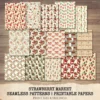 Strawberry Market Junk Journal Pages & Papers – Strawberry Blossom, Spring Fruit Printable, Basket Textures Scrapbook, Digital Download