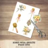 Honey Petal Archive Floral Arrangements, Peony Floral PNG, Yellow Peony Bouquet, Spring Flower Art, Floral Decor, Ornaments,Digital download
