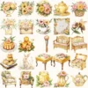 Honey Petal Archive Clipart Set – Vintage Botanical Illustrations, Antique Floral Graphics, Springtime, Spring Peony, Digital download