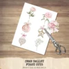Swan Ballet Floral Arrangements, Peony Floral PNG, Pink Peony Bouquet, Pink Floral Art, Ballet Decor, Antique Ornaments, Digital Download