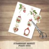 Strawberry Market Floral Arrangements, Spring Fruit PNG, Daisy Bouquet, Strawberry Blossom Art, Floral Decor, Ornaments, Digital download