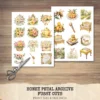 Honey Petal Archive Clipart Set – Vintage Botanical Illustrations, Antique Floral Graphics, Springtime, Spring Peony, Digital download