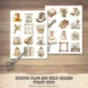 Rusted Plow and Wild Grains Clipart Set – Rustic Farm Illustrations, Masculine Harvest Graphics, Vintage Farmhouse, Harvest,Digital download
