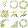 Spring Wanderlust Floral Arrangements, Spring Floral PNG, Wildflowers Bouquet, Meadow Art, Yellow Floral, Decor, Ornaments, Digital Download