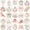 Swan Ballet Clipart Set – Swan Lake Ballerina Illustrations, Pink Ballet Dancer Graphics, Party Designs PNG, Pink Peonies, Digital download