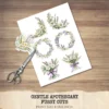 Gentle Apothecary Floral Arrangements, Harbal Floral PNG, Lavender Bouquet, Chamomile Art, Rosemary PNG, Decor, Ornaments, Digital Download