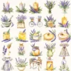 Honey and Herbs Clipart Set – Lavender Herb Illustrations, Honey Pot Graphics, Rustic Recipe, Rosemary PNG Clipart, Digital download