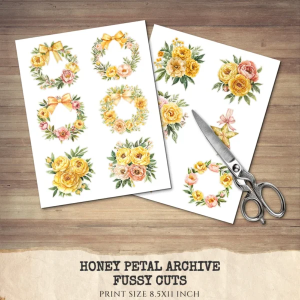 Honey Petal Archive Floral Arrangements, Peony Floral PNG, Yellow Peony Bouquet, Spring Flower Art, Floral Decor, Ornaments,Digital download