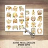 Honey Petal Archive Clipart Set – Vintage Botanical Illustrations, Antique Floral Graphics, Springtime, Spring Peony, Digital download