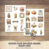 Rusted Plow and Wild Grains Clipart Set – Rustic Farm Illustrations, Masculine Harvest Graphics, Vintage Farmhouse, Harvest,Digital download